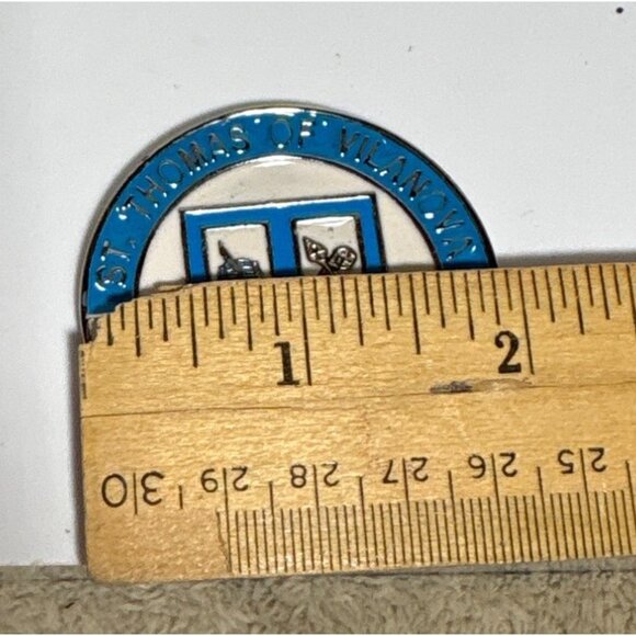 St. Thomas Of Vilanova Crest Enamel Token Badge 2" To Learn and To Do - Picture 3 of 4